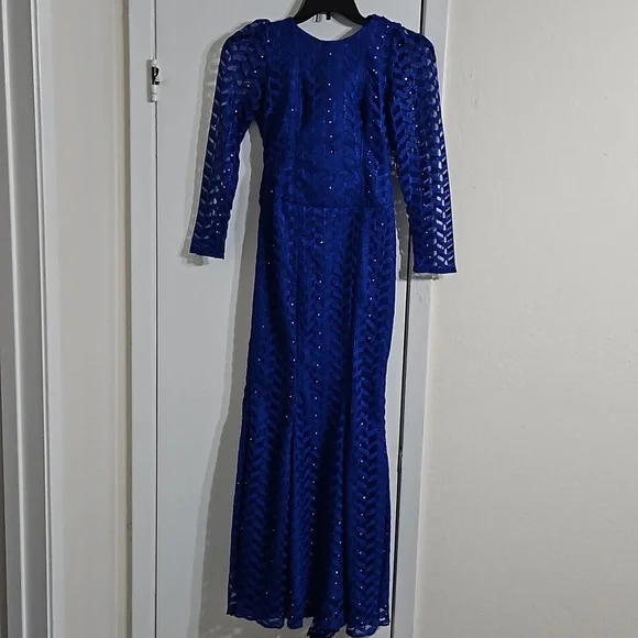 evening dress tailor Purple Two-Tone Plunging Tailor-Made Long Train Prom Dress main image 1